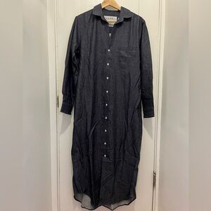 Frank & Eileen RORY Maxi Shirtdress Size S indigio denim